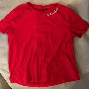 Cute red crop t-shirt